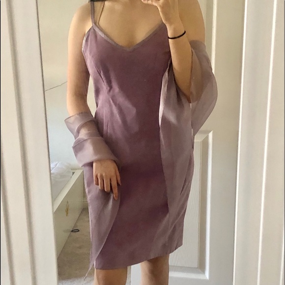 Danier Suede Purple Dress - Picture 2 of 4